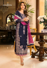 Asim Jofa Embroidered Luxury Chiffon 3 Piece Unstitched